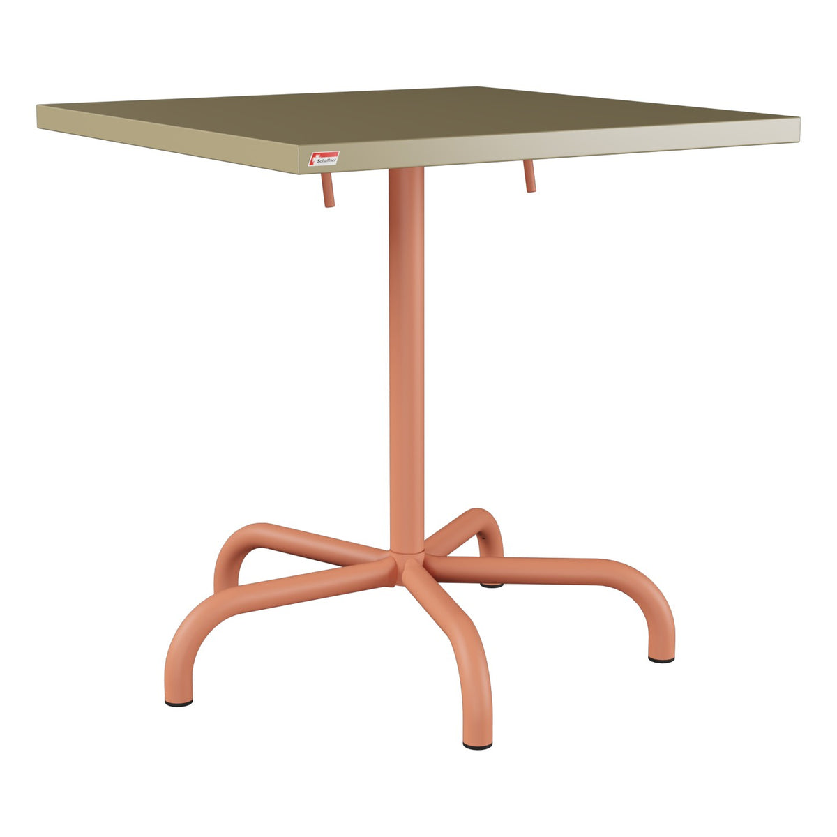 Schaffner Säntis Table repas rabattable 70x70cm – Champagne 85 / Terracotta 84
