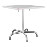 Schaffner Säntis Table repas rabattable 70x70cm – Blanc 90 / Galvanisé à chaud 02
