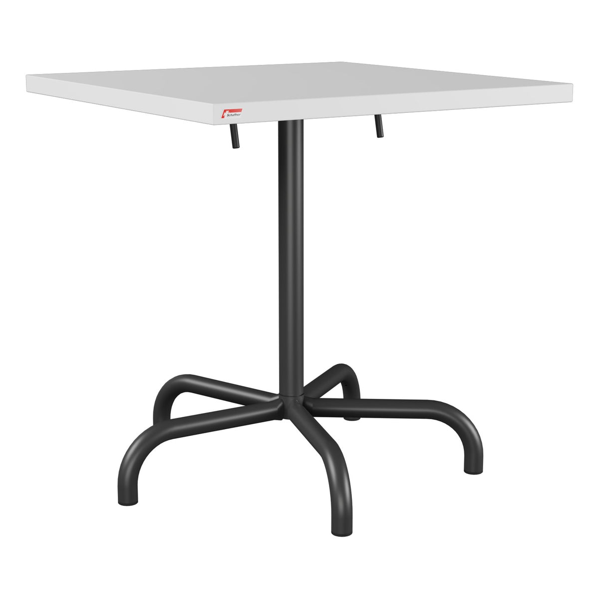 Schaffner Säntis Table repas rabattable 70x70cm – Blanc 90 / Anthracite 77
