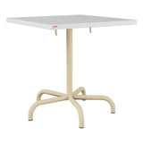 Schaffner Säntis Table repas rabattable 70x70cm – Blanc 90 / Marron Pastel 83