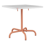 Schaffner Säntis Table repas rabattable 70x70cm – Blanc 90 / Terracotta 84