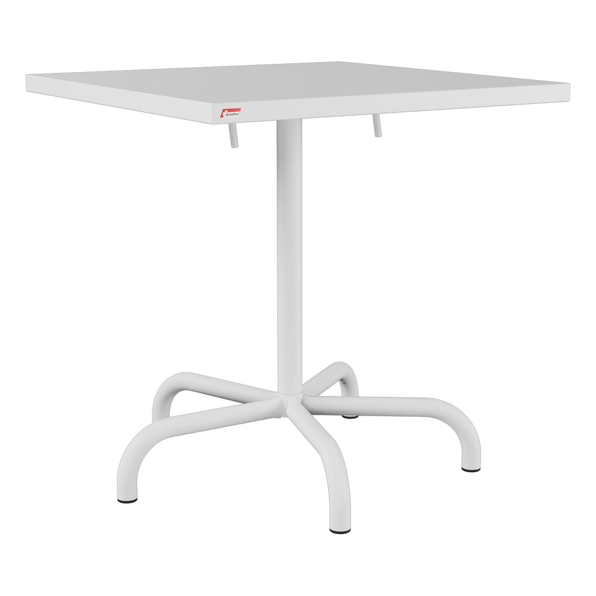 Schaffner Säntis Table repas rabattable 70x70cm – Blanc 90 / Blanc 90