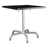 Schaffner Säntis Table repas rabattable 70x70cm – Noir 91 / Galvanisé à chaud 02