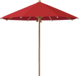 Glatz Parasol TEAKWOOD rond Qualite 4 403 Carmine