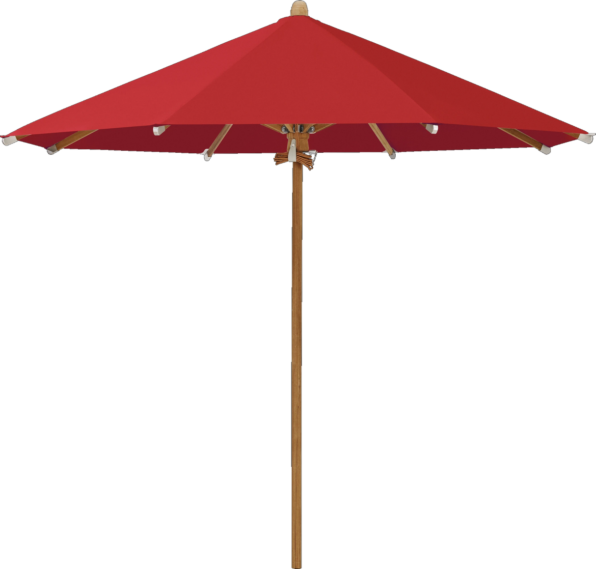 Glatz Parasol TEAKWOOD rond Qualite 4 403 Carmine