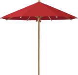 Glatz Parasol TEAKWOOD rond Qualite 4 403 Carmine