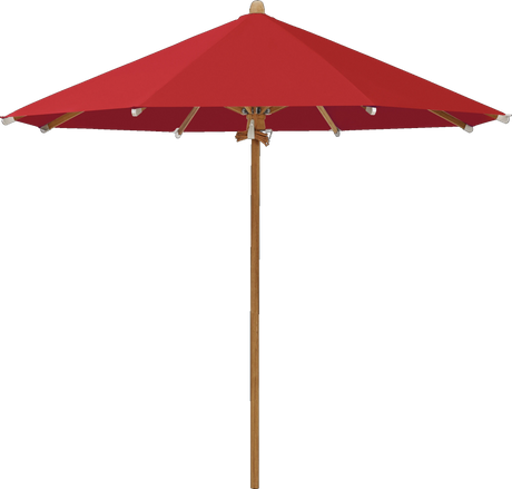 Glatz Parasol TEAKWOOD rond Qualite 4 403 Carmine