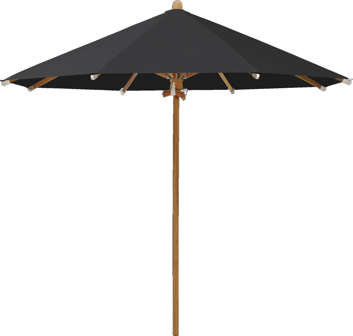 Glatz Parasol TEAKWOOD rond Qualite 4 408 Black