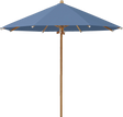 Glatz Parasol TEAKWOOD rond Qualite 4 418 Cobalt