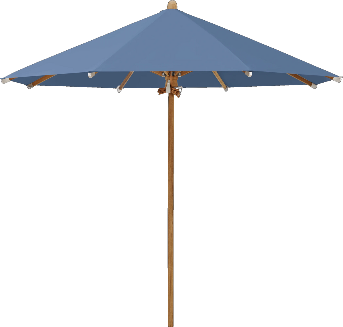 Glatz Parasol TEAKWOOD rond Qualite 4 418 Cobalt