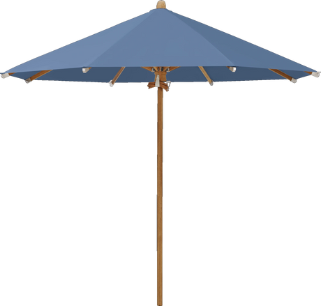 Glatz Parasol TEAKWOOD rond Qualite 4 418 Cobalt
