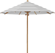 Glatz Parasol TEAKWOOD rond Cat.5 555 Grey Stripe
