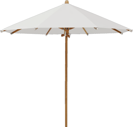 Glatz Parasol TEAKWOOD rond Cat.5 556 Alabaster