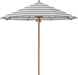 Glatz Parasol TEAKWOOD rond Cat.5 570 Steel Stripe