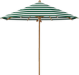 Glatz Parasol TEAKWOOD rond Cat.5 589 Green Stripe