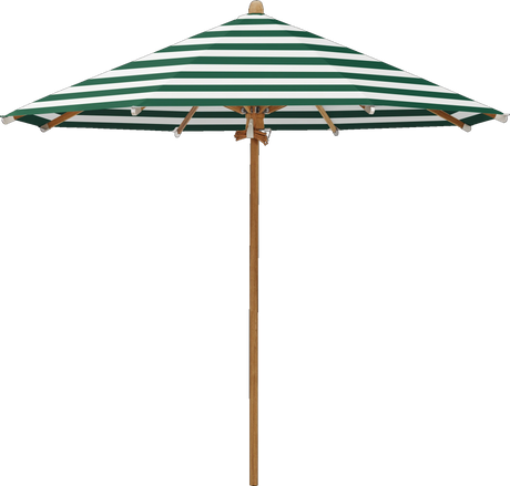 Glatz Parasol TEAKWOOD rond Cat.5 589 Green Stripe