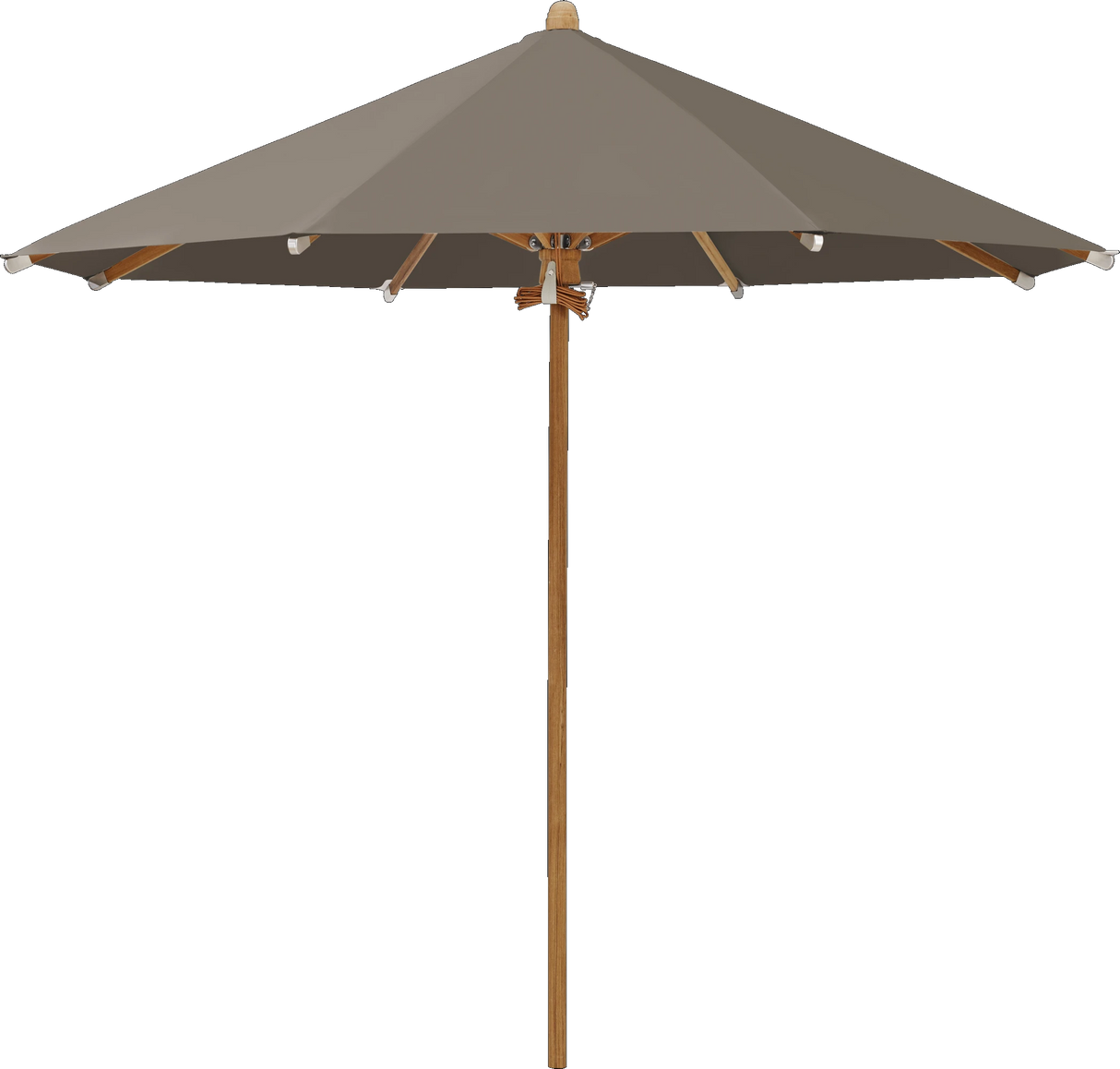 Glatz Parasol TEAKWOOD rond Cat.5 611 Sandstone
