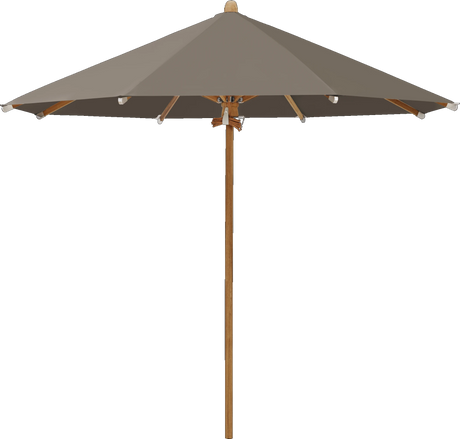 Glatz Parasol TEAKWOOD rond Cat.5 611 Sandstone