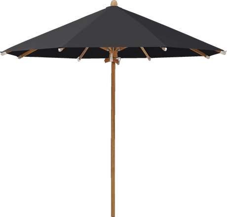 Glatz Parasol TEAKWOOD rond Cat.5 615 Black