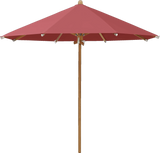 Glatz Parasol TEAKWOOD rond Cat.5 637 Cherry