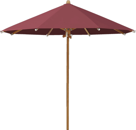 Glatz Parasol TEAKWOOD rond Cat.5 644 Merlot