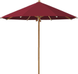 Glatz Parasol TEAKWOOD rond Cat.5 645 Burgundy
