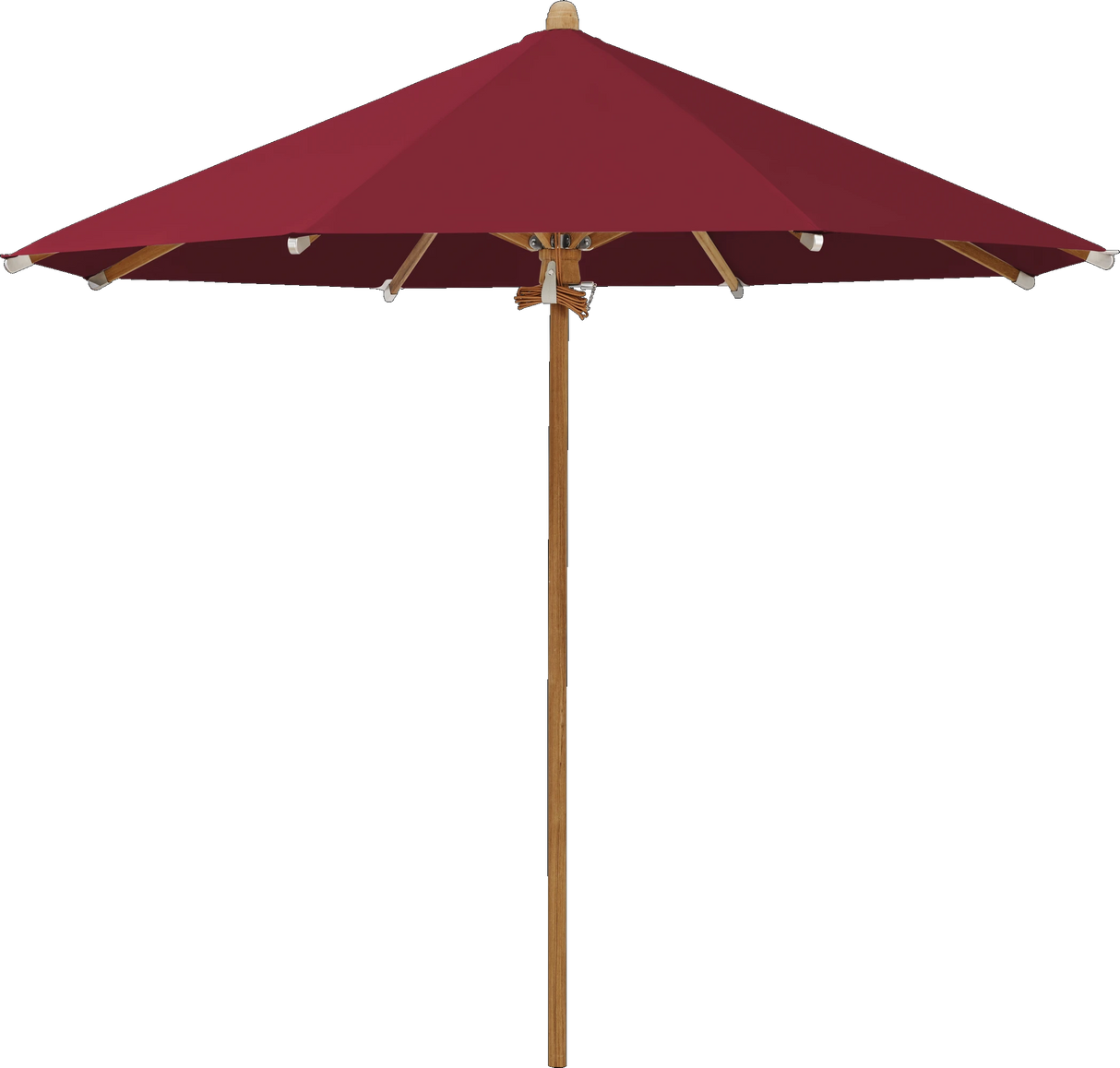 Glatz Parasol TEAKWOOD rond Cat.5 645 Burgundy