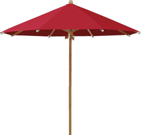 Glatz Parasol TEAKWOOD rond Cat.5 646 Rubino