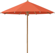 Glatz Parasol TEAKWOOD rond Cat.5 660 Papaya