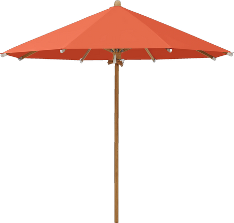 Glatz Parasol TEAKWOOD rond Cat.5 660 Papaya