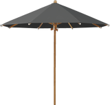 Glatz Parasol TEAKWOOD rond Cat.5 669 Carbone
