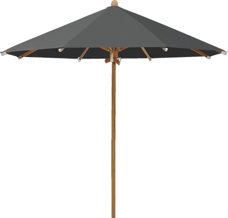 Glatz Parasol TEAKWOOD rond Cat.5 669 Carbone