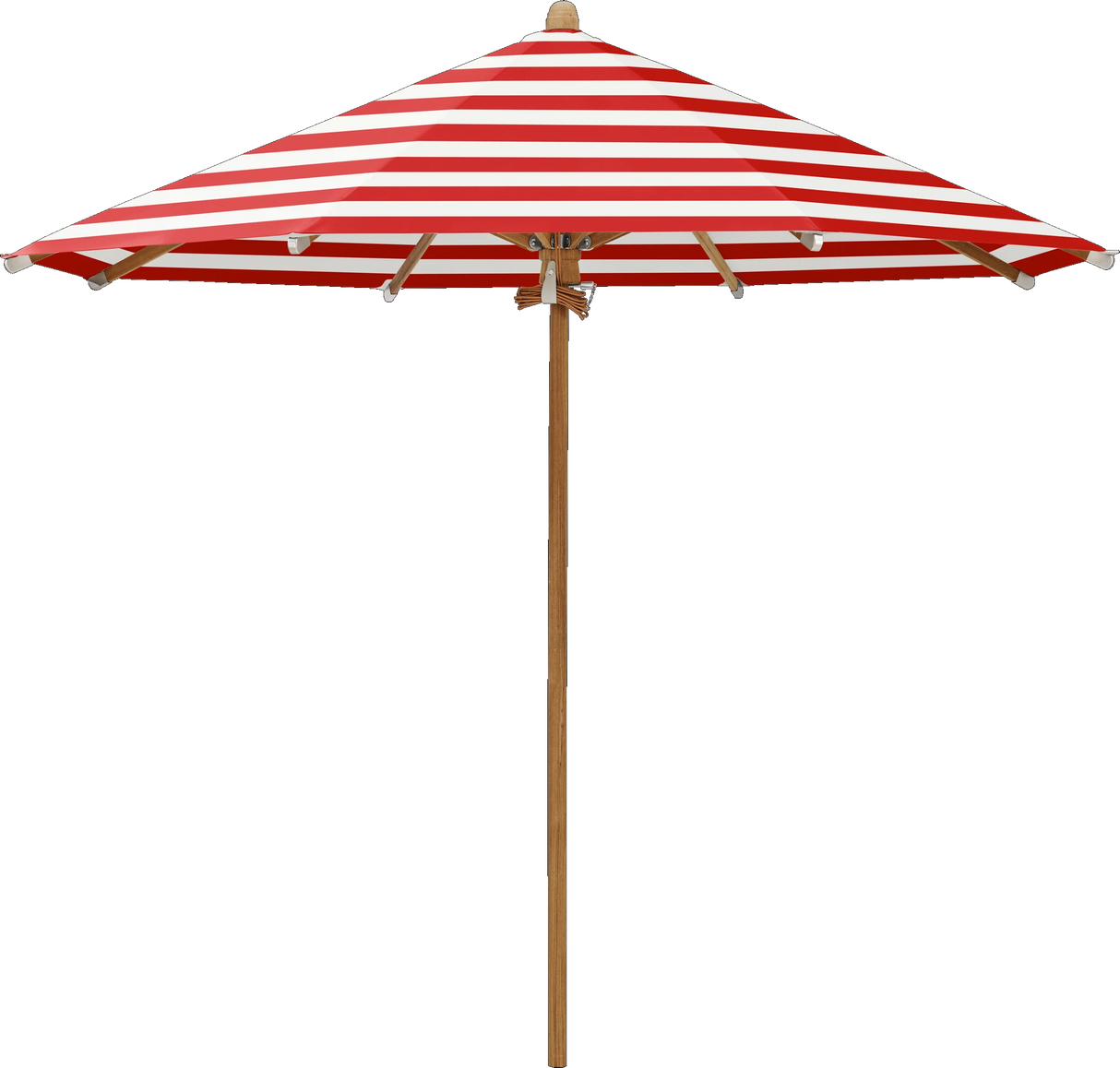 Glatz Parasol TEAKWOOD rond Cat.5 800 Red Stripe