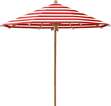 Glatz Parasol TEAKWOOD rond Cat.5 800 Red Stripe