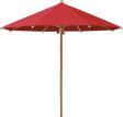 Glatz Parasol TEAKWOOD rond Cat.5 801 Campari