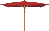Glatz Parasol TEAKWOOD carre Qualite 4 403 Carmine