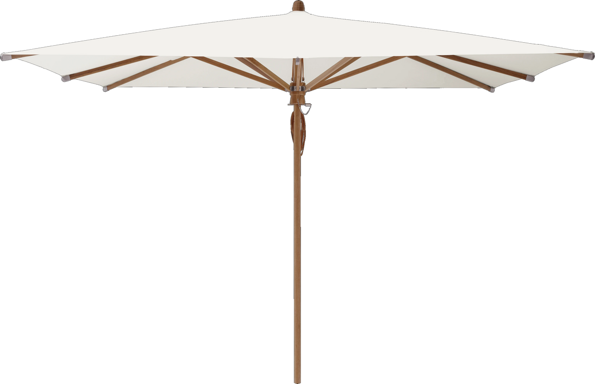 Glatz Parasol TEAKWOOD carre Qualite 4 404 White
