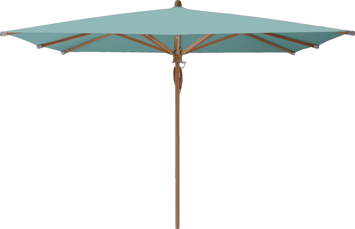Glatz Parasol TEAKWOOD carre Qualite 4 417 Ocean