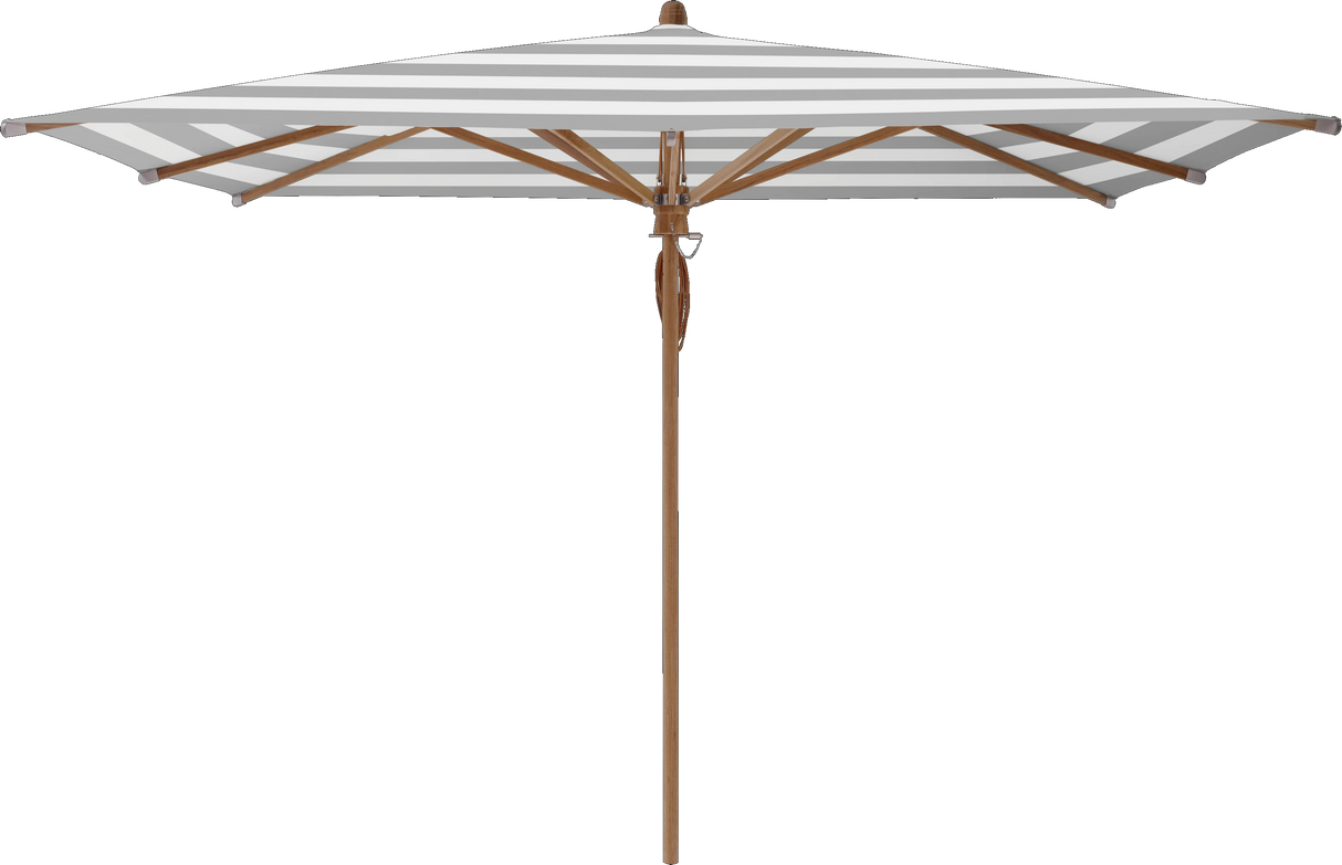 Glatz Parasol TEAKWOOD carre Cat.5 555 Grey Stripe