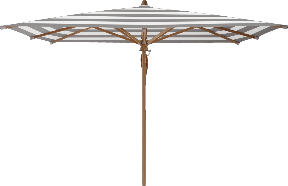 Glatz Parasol TEAKWOOD carre Cat.5 570 Steel Stripe