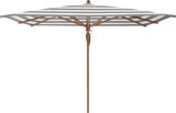 Glatz Parasol TEAKWOOD carre Cat.5 570 Steel Stripe