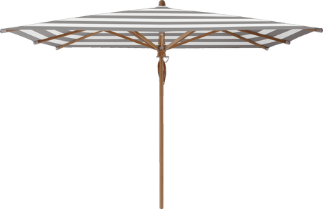 Glatz Parasol TEAKWOOD carre Cat.5 570 Steel Stripe