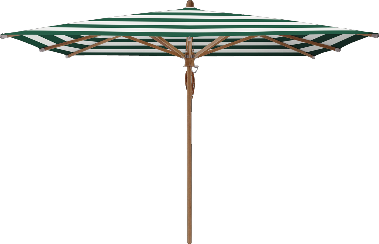 Glatz Parasol TEAKWOOD carre Cat.5 589 Green Stripe