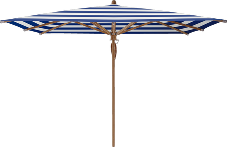 Glatz Parasol TEAKWOOD carre Cat.5 602 Blue Stripe
