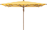 Glatz Parasol TEAKWOOD carre Cat.5 624 Yellow Stripe