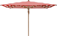 Glatz Parasol TEAKWOOD carre Cat.5 800 Red Stripe