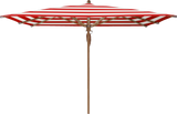 Glatz Parasol TEAKWOOD carre Cat.5 800 Red Stripe
