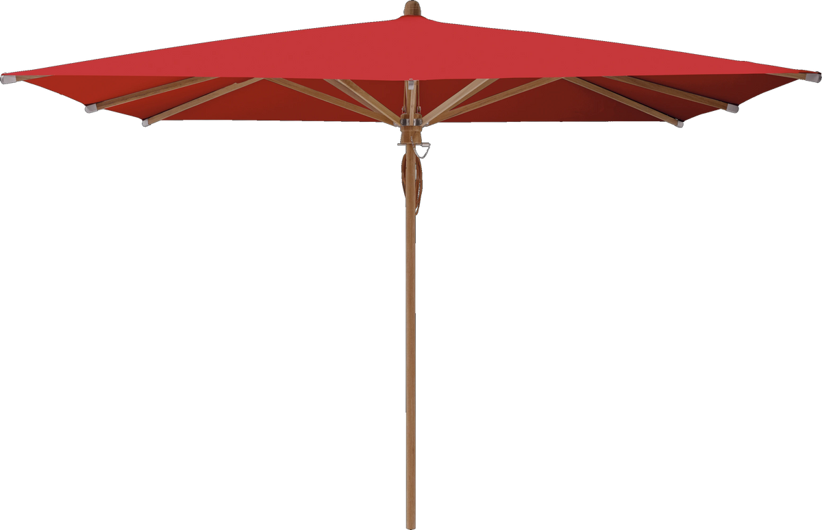 Glatz Parasol TEAKWOOD carre Cat.5 801 Campari