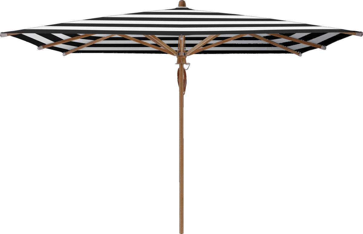 Glatz Parasol TEAKWOOD carre Cat.5 810 Black Stripe