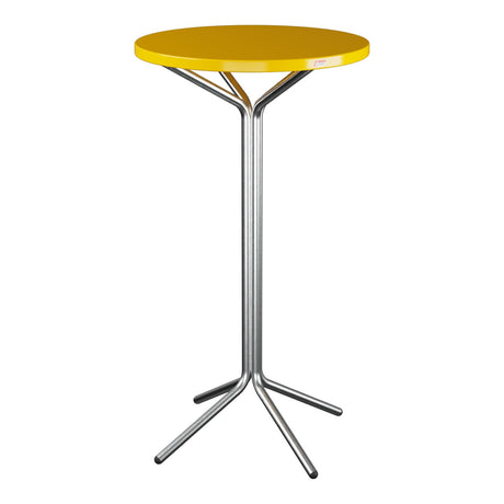 Schaffner PIX Table haute bistrot Ø60cm H:110cm – Jaune 11 / Galvanisé à chaud 02